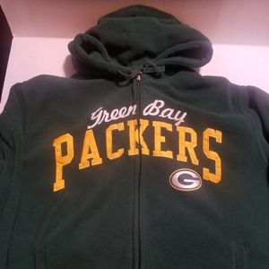 MEN'S NFL HOODIE GREENBAY PACKER ZIP JACKET SZ.XL